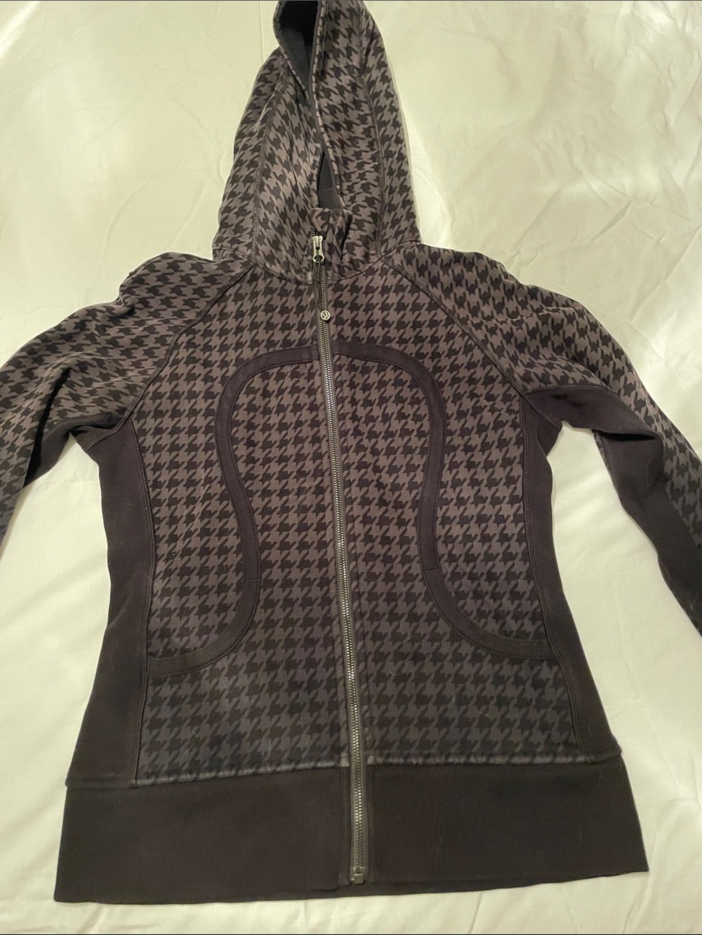 Houndstooth Zip Hoodie in Charcoal and Black lululemon